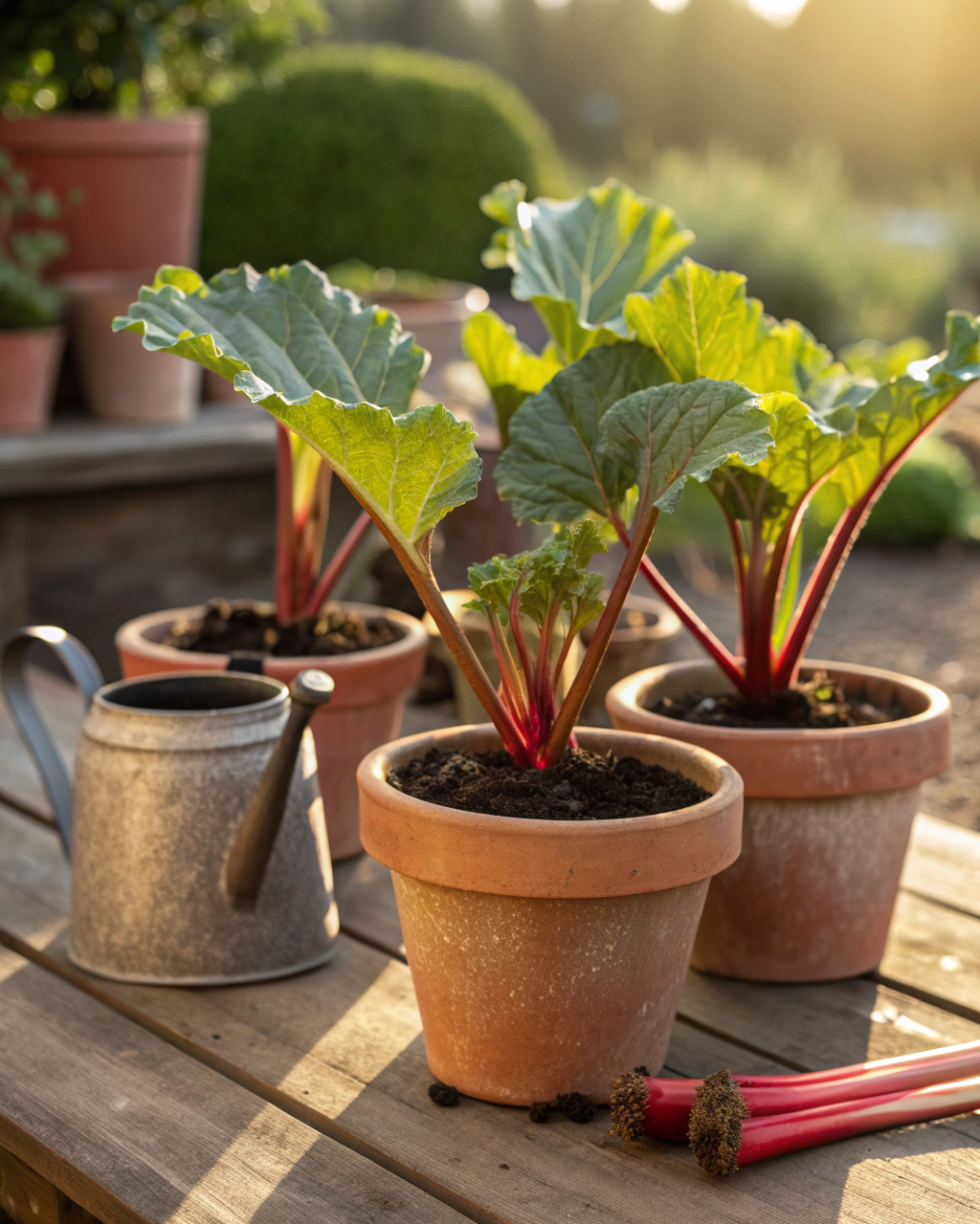 Grow Rhubarb in Pots for Sweet Desserts All Season