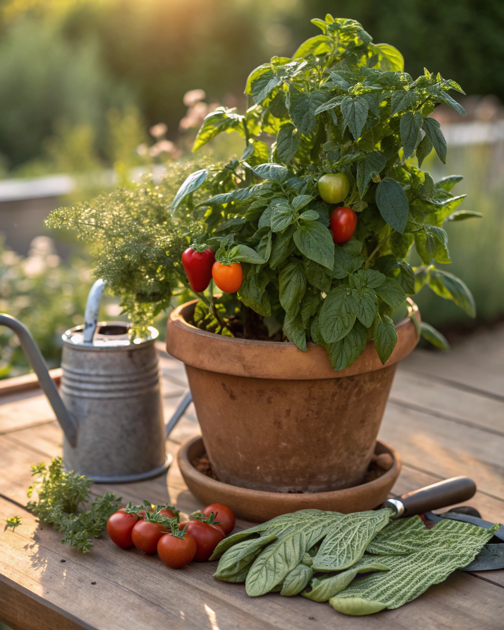 How to Grow Herbs and Veggies Together in One Pot