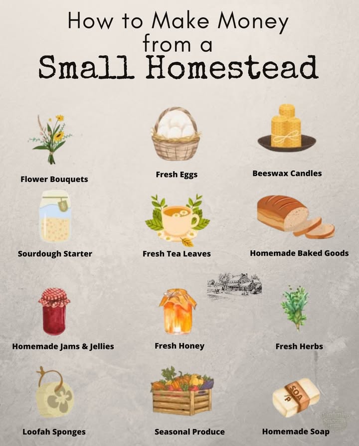Turning a small homestead into extra income is easier than you think! By focusing on everyday products that people value for their freshness and authenticity, you can create a steady stream of income right from your land.
1. Start with what grows naturallyseasonal produce, herbs, and flowers are always in demand at local markets.
2. Use surplus harvests to craft high-value items like jams, baked goods, or soaps. These fetch better prices than raw crops.
3. Think long-term: beeswax, loofah, and fresh tea leaves are niche products with loyal buyers.
4. Dont underestimate small-scale animal products like fresh eggs or honeytheyre staples that sell quickly.

 With creativity and consistency, even a modest homestead can become a reliable source of income while keeping you connected to the land.

#HomesteadIncome #SustainableLiving
