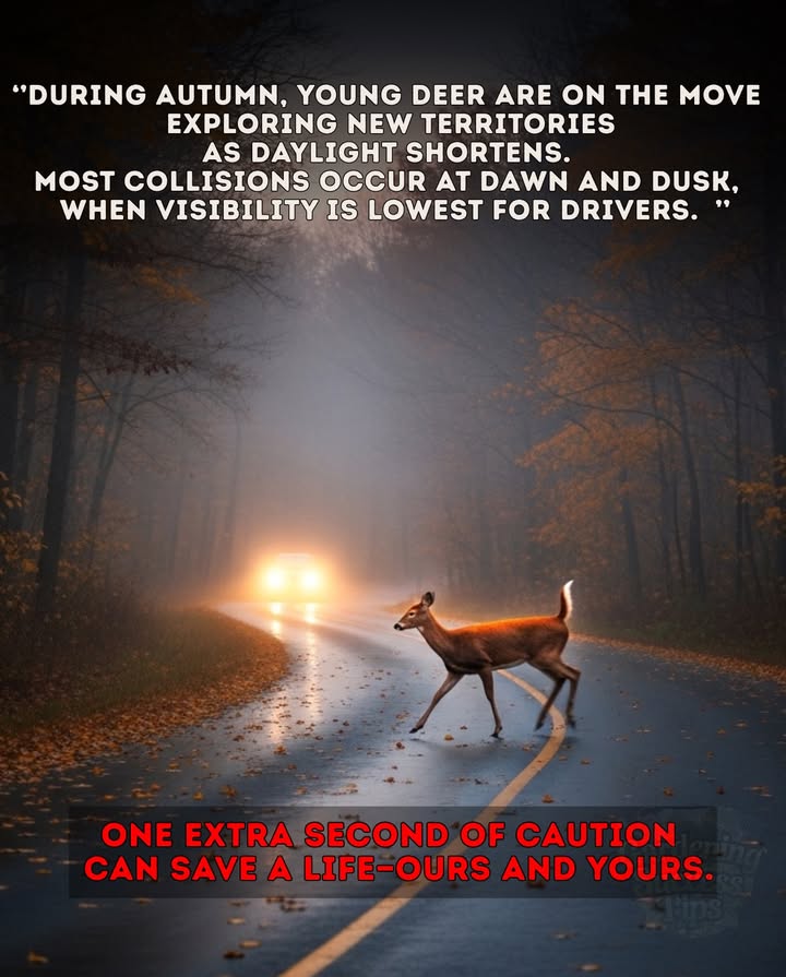 Autumn Roads Come Alive After Dark
Just one extra second of caution can save a life  theirs, and yours.
Slow down. Stay alert. The forest is moving.
