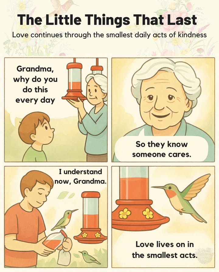 Every feeder filled, every small kindnessit all reminds us that love never fades, it just lives on in new hands.