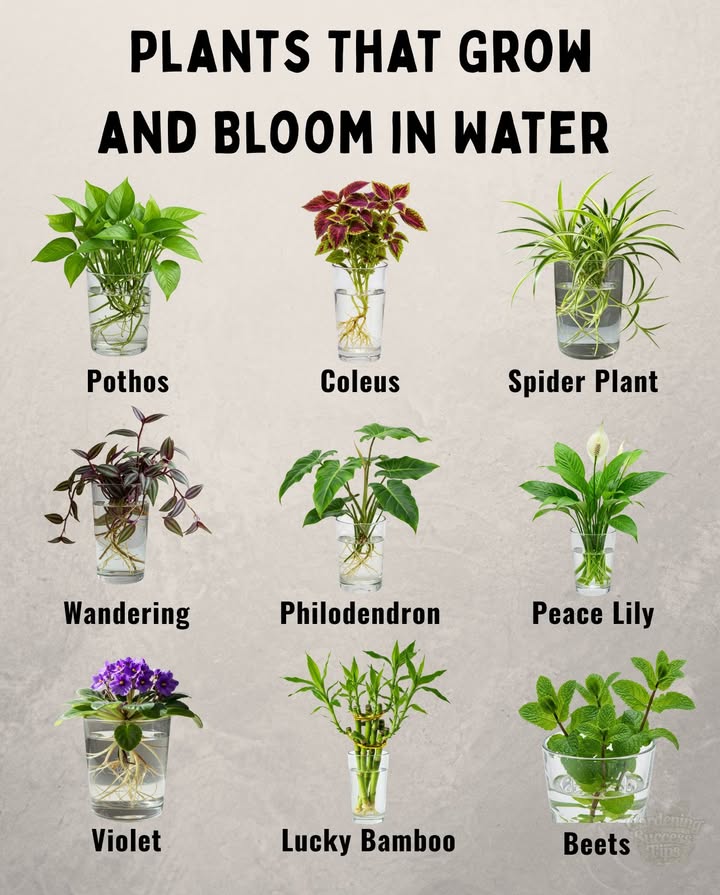 These water-rooting champions thrive in jars, glasses, or bowls, making them ideal for bright kitchens, sunny bathrooms, or small-space living.
Just remember to:
 Use clean, chlorine-free water
 Change water weekly
 Rinse roots gently when algae appears
 Avoid direct harsh sun to prevent leaf burn

Perfect for minimal mess and maximum green vibes indoors.