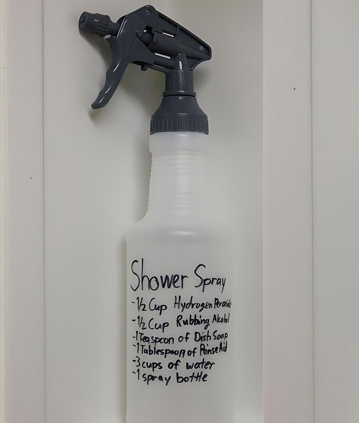 DIY Shower Spray
So, I just found out there is an easier way to keep glass showers clean. There is this thing called a daily shower spray that can be purchased at the store or mixed at home as a DIY. It is called Tilex at the store, or you can mix your own:
Supplies:
1/2 cup of hydrogen peroxide
1/2 cup rubbing alcohol
1 teaspoon of dish soap
1 tablespoon of rinse aid
3 cups of water
1 spray bottle
Directions:
1. Pour the ingredients slowly into a spray bottle so that it does not bubble over.
2. Shake gently to mix.
3. This is a great way to keep the shower clean with daily maintenance. If you have any other tips to keep the shower clean,