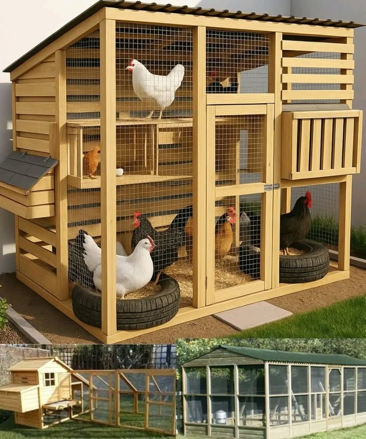 Give Your Hens an Eco-Friendly Home  Build a Sustainable Chicken Coop Using Recycled Pallets and Old Tires!