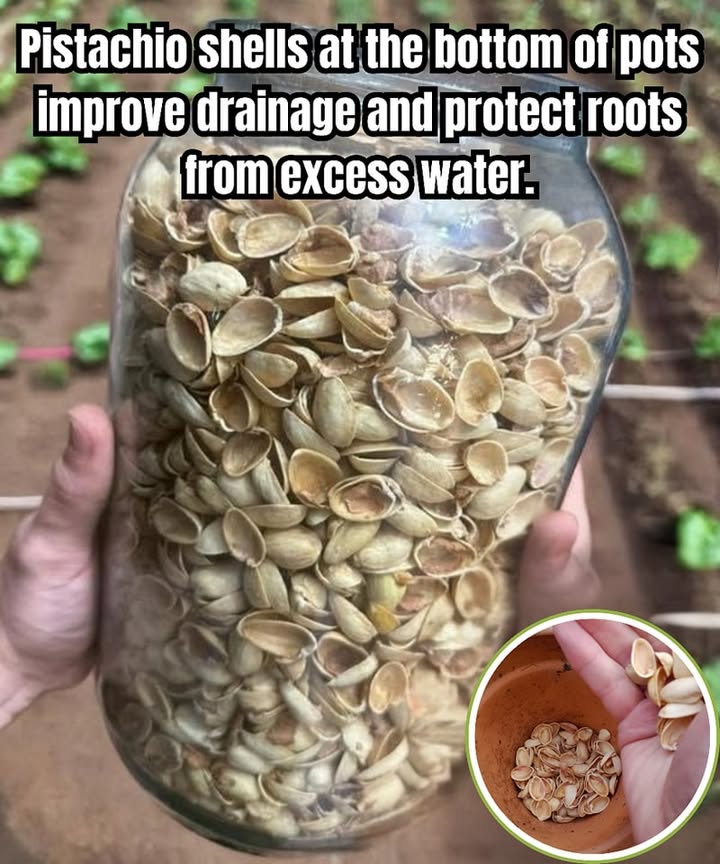 7 Smart Reasons to Keep Your Pistachio Shells:

1. Natural Fertilizer  Crushed shells boost compost and enrich your garden soil.

2. Pot Drainage Helper  Place them at the bottom of plant pots to prevent root rot.

3. Eco-Friendly Fire Starter  Dry shells catch fire easilygreat for grills or fireplaces.

4. Creative DIY Material  Make decorative crafts, flowers, or ornaments.

5. Insect Barrier  Scatter them around plants to deter garden pests.

6. Moisture Absorber  Use them in closets or jars to reduce humidity.

7. Natural Air Freshener  Add essential oils and use them as a homemade potpourri.