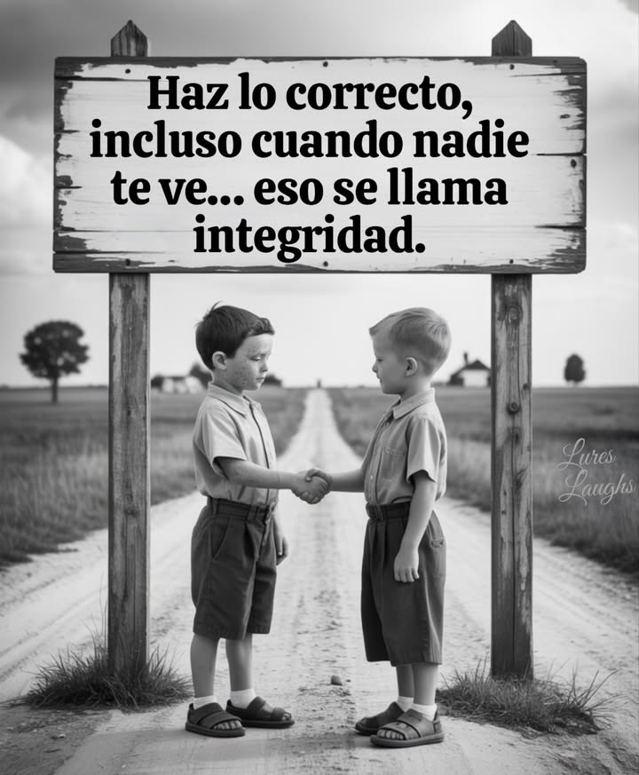 El carácter se forja cuando nadie está mirando 鸞