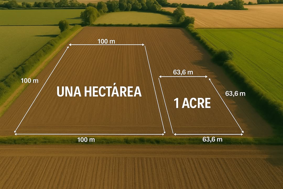 REFERENCIA DIMENSIONAL DE TU TERRENO EN M2 

Si tienes una Hectárea esto es igual a 10.000 m2

Si tienes una Manzana esto es igual a 6.989 m2 como la medida más utilizada.

Si tienes un Acre, esto es igual a 4047 m2