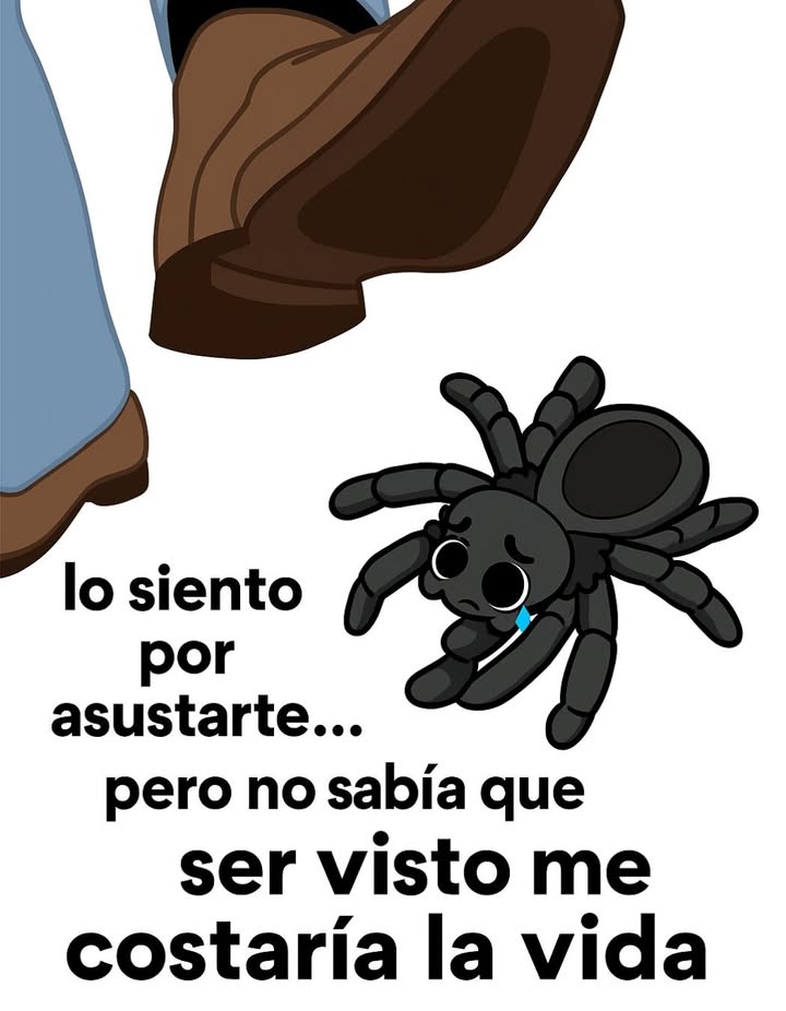 las arañas evitan a los humanos y no son peligrosas en la mayoría de los casos 

si ves una en interiores, relocalízala con calma en lugar de matarla

no están aquí para hacerte daño  solo están tratando de vivir. sé amable con todos 勺