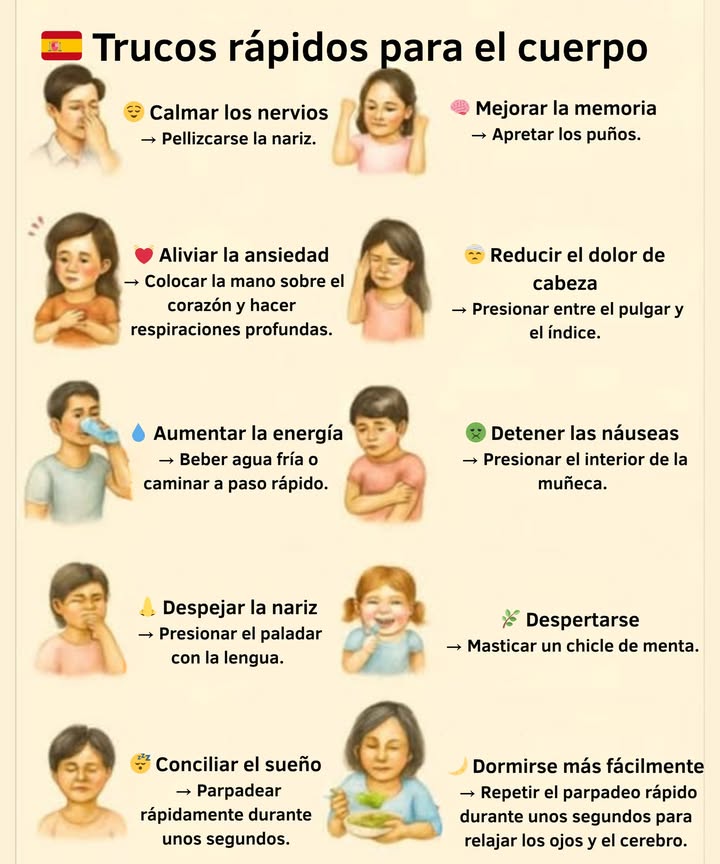 Consejos rápidos para el cuerpo