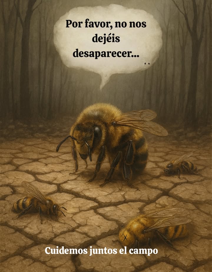 Sin abejas no hay vida 

Mira sus caritas 
Ellas nos dan alimento, equilibrio y futuro.
Si desaparecen, desaparecemos todos.

 Planta flores 
 No uses químicos 
 Cuida el planeta 

Salvemos a las abejas, salvemos la vida!
