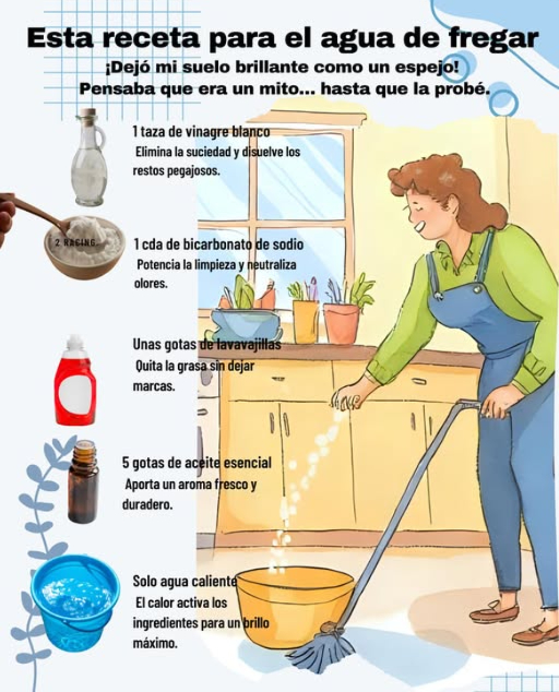 Esta receta para el agua de fregar