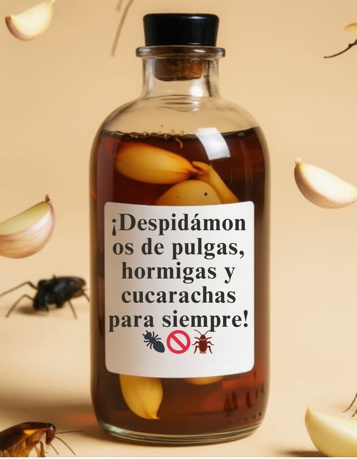荒 Dile adiós a las pulgas, hormigas y cucarachas para siempre 
Un remedio casero, natural y muy eficaz para rociar por toda la casa 
 Ingredientes mágicos
 1 taza de lavavajillas
 2 tazas de alcohol o vinagre de manzana
 2 cucharadas de clavos de olor
 1/4 de taza de agua
 Preparación
1 Hervir el agua, añadir los clavos y dejar infusionar 10 minutos
2 En otro recipiente, mezclar el lavavajillas con el alcohol o vinagre
3 Una vez fría la infusión, incorporarla a la mezcla
4 Verter todo en un pulverizador y agitar suavemente
 Modo de uso
 Rociar en esquinas, marcos de puertas, ventanas y zonas vulnerables
 Repetir la aplicación con frecuencia para mantener alejadas las plagas
 Mantener la casa limpia para prevenir infestaciones
 Resultado:
Un hogar fresco, sano y protegido con un truco natural hecho en casa 什