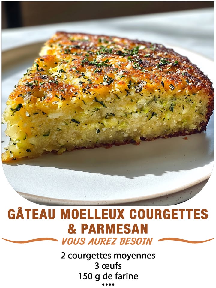 Gâteau moelleux courgettes & parmesan
Ingrédients :
 2 courgettes moyennes
 3 œufs
 150 g de farine
 1 sachet de levure chimique
 100 g de parmesan râpé
 10 cl de lait
 8 cl dhuile dolive
 Sel, poivre
 퐈퐥 퐟퐚퐮퐭 퐪퐮퐞 퐯퐨퐮퐬 퐞퐱퐩퐫퐢퐦퐢퐞퐳 퐪퐮퐞퐥퐪퐮퐞 퐜퐡퐨퐬퐞 퐩퐨퐮퐫 퐜퐨퐧퐭퐢퐧퐮퐞퐫 à 퐫퐞퐜퐞퐯퐨퐢퐫 퐦퐞퐬 퐫퐞퐜퐞퐭퐭퐞퐬.
 퐌퐞퐫퐜퐢 殺
 퐑퐞퐜퐞퐭퐭퐞 퐞퐧  퐂.ퟎ.퐌.퐌.퐄.퐍.퐓.퐀.퐈.퐑.퐄.