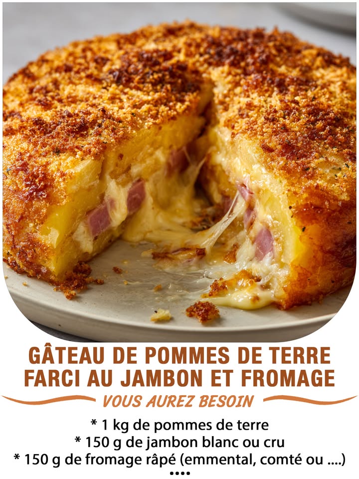 Gateau de pommes de terre farci au jambon et fromage 葉凜數燎