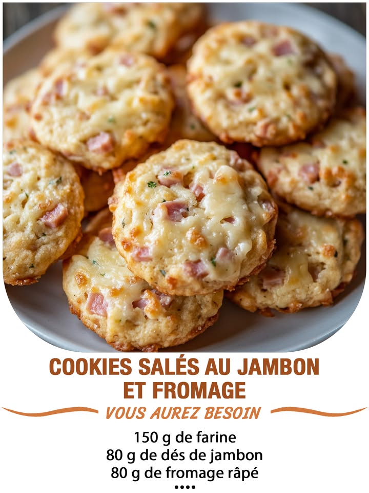 Cookies salés au jambon et fromage
Ingrédients :
150 g de farine  
1 cuillère à café de levure chimique  
1 œuf  
60 g de beurre mou  
80 g de dés de jambon  
80 g de fromage râpé emmental, comté ou cheddar  
1 pincée de sel  
Poivre du moulin
 퐈퐥 퐟퐚퐮퐭 퐪퐮퐞 퐯퐨퐮퐬 퐞퐱퐩퐫퐢퐦퐢퐞퐳 퐪퐮퐞퐥퐪퐮퐞 퐜퐡퐨퐬퐞 퐩퐨퐮퐫 퐜퐨퐧퐭퐢퐧퐮퐞퐫 à 퐫퐞퐜퐞퐯퐨퐢퐫 퐦퐞퐬 퐫퐞퐜퐞퐭퐭퐞퐬.
 퐌퐞퐫퐜퐢 殺
 퐑퐞퐜퐞퐭퐭퐞 퐞퐧  퐂.ퟎ.퐌.퐌.퐄.퐍.퐓.퐀.퐈.퐑.퐄.