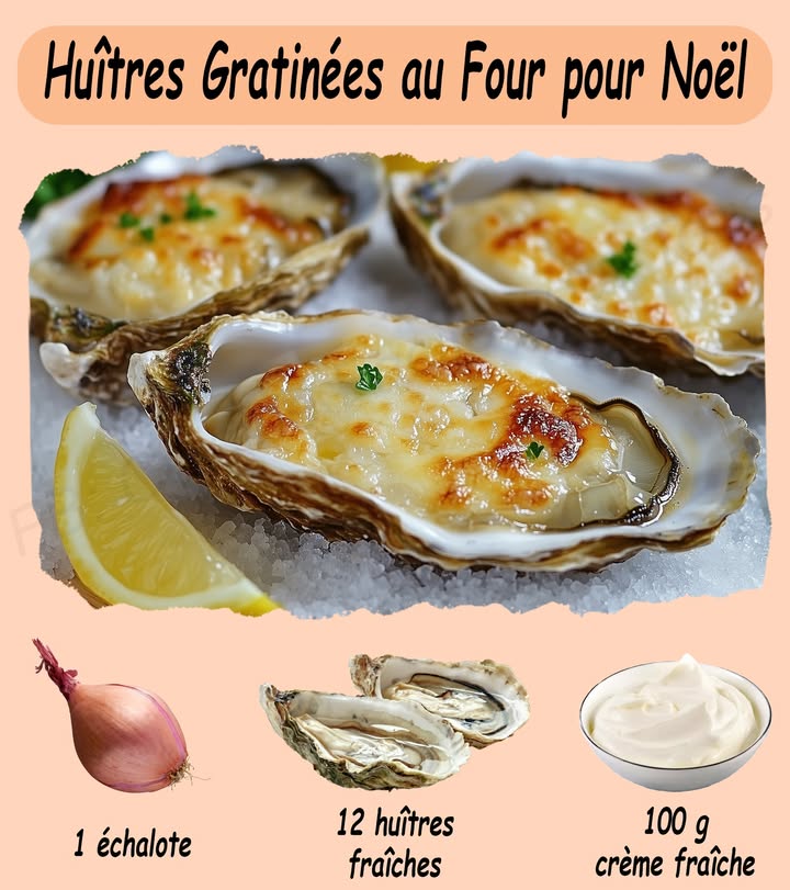 Huitres gratinees au four pour Noel 寧
