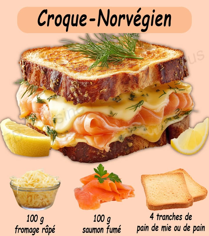 Croque-Norvégien au Saumon Fumé 索
#fblifestyle