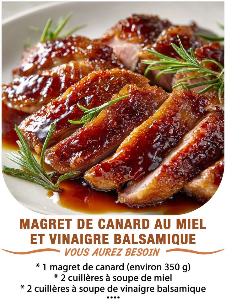 Magret de canard au miel et vinaigre balsamique : une sauce irrésistible et sucrée-salée