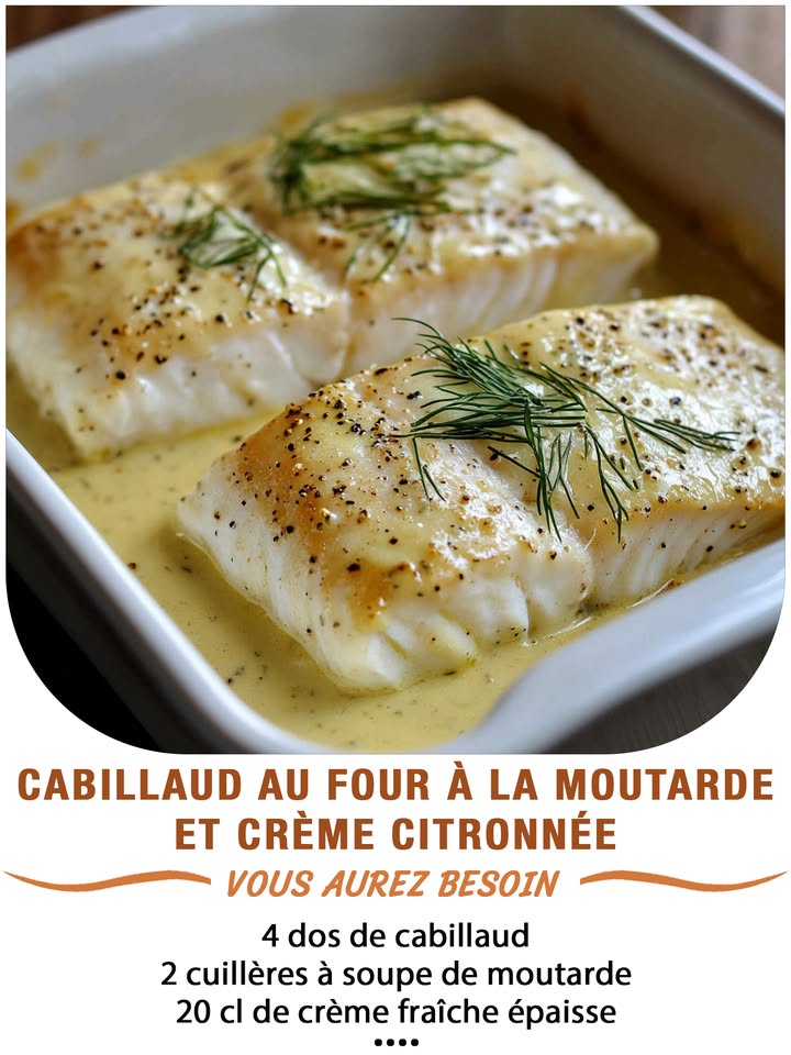Cabillaud au four à la moutarde et crème citronnée
.
.
#fblifestyle