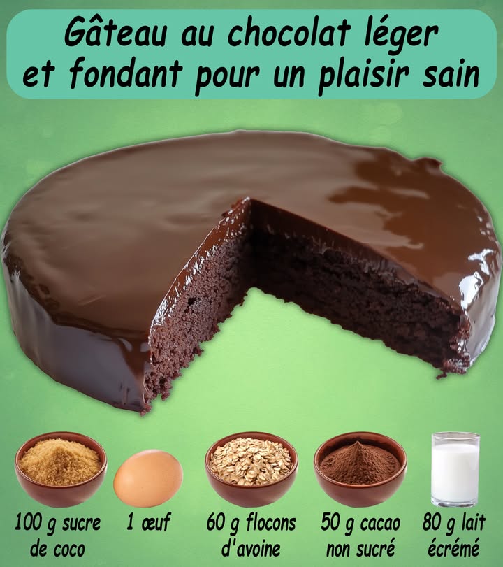 Gateau au chocolat leger et fondant pour un plaisir sain 葉