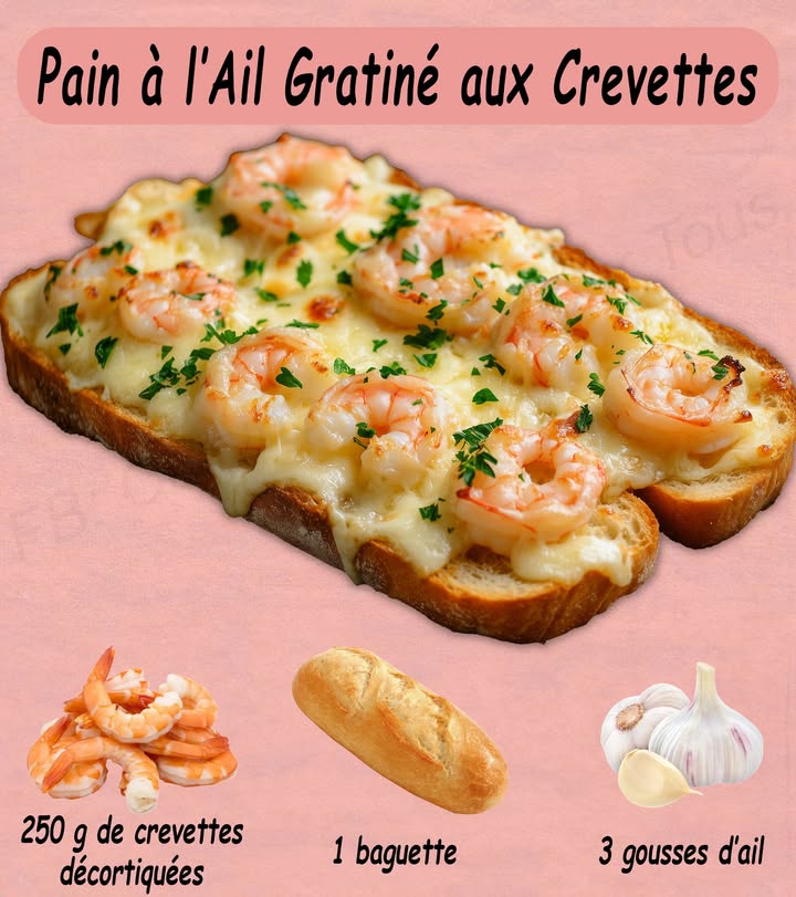 戀 Pain à lAil Gratiné aux Crevettes 龍稜