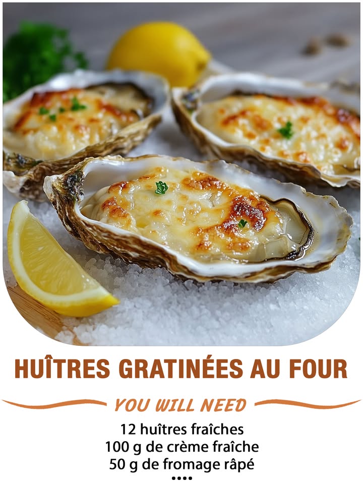 Huîtres gratinées au four 寧
Ingrédients :
12 huîtres fraîches
50 g de beurre
1 échalote
100 g de crème fraîche
50 g de fromage râpé Gruyère ou Parmesan
1 cuillère à soupe de persil frais haché
Sel, poivre
Chapelure facultatif
 퐈퐥 퐟퐚퐮퐭 퐪퐮퐞 퐯퐨퐮퐬 퐞퐱퐩퐫퐢퐦퐢퐞퐳 퐪퐮퐞퐥퐪퐮퐞 퐜퐡퐨퐬퐞 퐩퐨퐮퐫 퐜퐨퐧퐭퐢퐧퐮퐞퐫 à 퐫퐞퐜퐞퐯퐨퐢퐫 퐦퐞퐬 퐫퐞퐜퐞퐭퐭퐞퐬.
 퐌퐞퐫퐜퐢 殺
 퐑퐞퐜퐞퐭퐭퐞 퐞퐧  퐂.ퟎ.퐌.퐌.퐄.퐍.퐓.퐀.퐈.퐑.퐄.