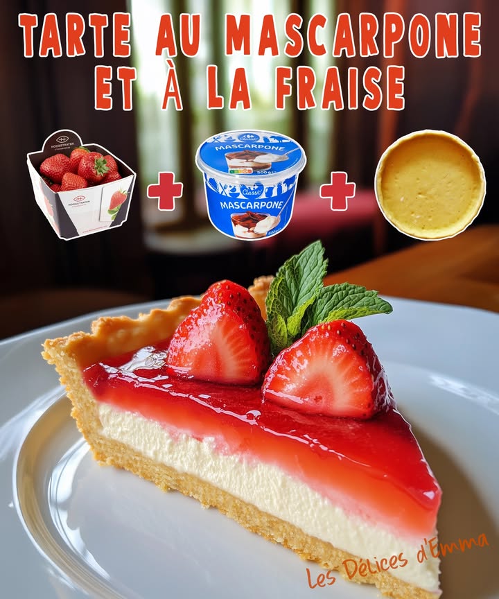 Tarte au mascarpone et à la fraise 
Ingrédients :
1 pâte sablée
250 g de mascarpone
20 cl de crème liquide entière bien froide
60 g de sucre glace
1 c. à café de vanille liquide facultatif
Pour le curd à la fraise :
250 g de fraises bien mûres
2 œufs
80 g de sucre
1 c. à soupe de maïzena
30 g de beurre
 퐈퐥 퐟퐚퐮퐭 퐪퐮퐞 퐯퐨퐮퐬 퐞퐱퐩퐫퐢퐦퐢퐞퐳 퐪퐮퐞퐥퐪퐮퐞 퐜퐡퐨퐬퐞 퐩퐨퐮퐫 퐜퐨퐧퐭퐢퐧퐮퐞퐫 à 퐫퐞퐜퐞퐯퐨퐢퐫 퐦퐞퐬 퐫퐞퐜퐞퐭퐭퐞퐬.
 퐌퐞퐫퐜퐢 殺
 퐑퐞퐜퐞퐭퐭퐞 퐞퐧  퐂.ퟎ.퐌.퐌.퐄.퐍.퐓.퐀.퐈.퐑.퐄.