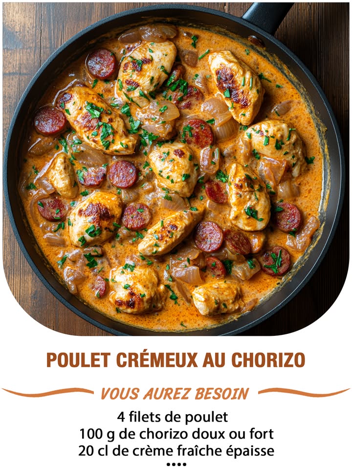 Poulet crémeux au chorizo