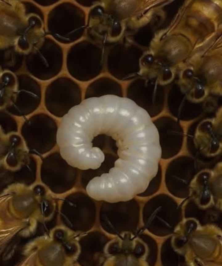 Die Bienen verbergen eine tiefe Weisheit
Verlust der Königin: Wenn die Königin verschwindet, steht der Bienenstock vor einer stillen Krise ohne Zukunft, denn ohne neue Eier ist die Kolonie dem Untergang geweiht.
Reaktion der Bienen: Statt ins Chaos zu stürzen, reagieren sie schnell und klug.
Unerwartete Auswahl: Unter den Larven, die zu Arbeiterbienen bestimmt sind, werden einige ausgewählt. Ihr Schicksal steht kurz vor der Veränderung.
Lebenssaft: Diese Larven erhalten Gelée Royale, eine nährstoffreiche Substanz, die ihren Körper verwandelt, sie stärker und langlebiger macht.
Verwandlung der Larve: Diese Ernährung verwandelt eine gewöhnliche Biene in eine Königin. Es ist keine Frage der Gene, sondern der Pflege und Umgebung.
Resilienz und Führung: Die Krise bringt eine neue Königin hervor, die Ordnung und Fruchtbarkeit im Bienenstock wiederherstellt und so seine Zukunft sichert.
Lebenslektion: Die Bienen lehren uns, dass Größe nicht geboren wird, sondern kultiviert wird. Mit der richtigen Unterstützung kann ein gewöhnliches Wesen außergewöhnlich werden.
Ein Beispiel für Führung: Selbst in dunklen Zeiten können mit Vision und Mitgefühl große Führungspersönlichkeiten entstehen.
Eine stille Lektion in Resilienz und Führung, selbst in den unsichersten Momenten.