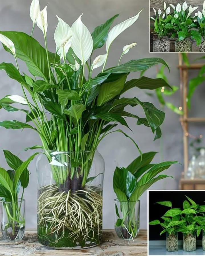 Friedenslilie im Wasser ziehen: So gelingt es dir! 
Die Friedenslilie Spathiphyllum ist nicht nur eine wunderschöne Zimmerpflanze mit ihren eleganten weißen Blüten, sondern sie kann auch ganz ohne Erde im Wasser wachsen. Dieses dekorative und pflegeleichte Arrangement bringt frische Energie in jedes Zuhause.
 Warum im Wasser kultivieren?
 Saubere Optik: Keine Erde, kein Schmutz.
 Sichtbare Wurzeln: Ein spannendes Detail, das dekorativ wirkt.
華 Wenig Pflege: Einfach regelmäßig Wasser wechseln.
 Schritt-für-Schritt Anleitung
1 Wähle eine gesunde Friedenslilie mit kräftigen Blättern.
2 Reinige die Wurzeln vorsichtig von Erde. Am besten unter fließendem Wasser.
3 Stelle die Pflanze in ein durchsichtiges Glas oder eine Vase.
4 Fülle das Gefäß mit frischem Wasser, sodass die Wurzeln gut bedeckt sind, aber die Blätter trocken bleiben.
5 Stelle die Vase an einen hellen Standort, jedoch ohne direkte Sonne.
 Pflegetipps
 Wechsel das Wasser alle 710 Tage.
 Achte darauf, dass die Wurzeln immer frisch aussehen.
 Ein kleiner Glasstein oder Dekosand macht das Ganze noch schöner.
 Vorteile im Raum
Reinigt die Luft von Schadstoffen.
Wirkt beruhigend mit ihren sanften Blüten.
Dekoratives Highlight auf Tischen, Regalen oder im Büro.