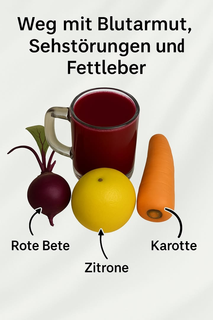 凌 Natürlicher Saft für eine bessere Gesundheit 凌

1 Rote Bete Remolacha – Reich an Eisen und Antioxidantien, beugt Blutarmut vor und stärkt das Blut.

2 Karotte – Quelle von Vitamin A, trägt zu einer gesunden Sehkraft bei und stärkt das Immunsystem.

3 Orange – Reich an Vitamin C, fördert die Eisenaufnahme und schützt die Leber.

 Dieser Saft vereint Nährstoffe, die den Kreislauf unterstützen, die Sehkraft verbessern und zur Erhaltung einer gesunden Leber beitragen.