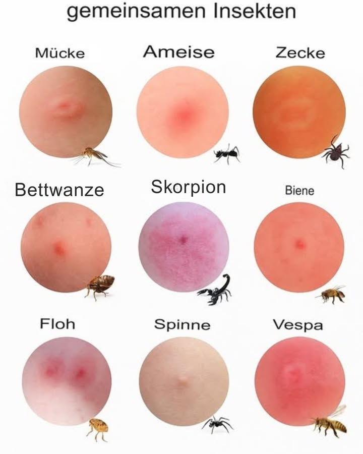 Ganzheitlicher Leitfaden: So erkennen und behandeln Sie Insektenstiche
Insektenstiche können sehr unangenehm sein oder sogar gefährlich werden, wenn man nicht schnell reagiert. Ein gutes Wissen über die verschiedenen Arten von Mückenstichen und -bissen hilft dir, die Situation richtig einzuschätzen und entsprechend zu handeln. Ich begleite dich Schritt für Schritt dabei!
里 1. Beobachte deine Haut genau
Der erste Schritt ist, die Stelle des Bisses oder Stiches sorgfältig zu betrachten. Achte auf Form, Farbe und auftretende Symptome wie Juckreiz oder Schmerzen. Jedes Insekt hinterlässt oft charakteristische Merkmale.
里 2. Erkenne die wichtigsten Symptome
Runde Schwellung, Juckreiz und ein Punkt in der Mitte: Mückenstich
Kleine rote Stelle mit Brennen: Ameisenbiss
Roter Kreis mit dunklerem Zentrum, flach bei Berührung: Zecke
Gruppen von Stechstellen in einer Reihe, juckend: Bettwanzen
Schmerzvolle Schwellung, dunkles Zentrum: Skorpionstich
Runde, schmerzhafte Schwellung mit weißem Zentrum: Bienenstich
Stark juckende, beißende Stiche, meist an Knöcheln und Beinen: Flöhe
Geschwollene, erhöhte Schwellung mit blassem Zentrum: Spinnenbiss
Starke Rötung, mit weißlichem Mittelpunkt, schmerzhaft: Wespenstich
里 3. Bewerte die Schwere der Reaktion
Wichtig ist, zu prüfen, ob schwerwiegende allergische Reaktionen auftreten, etwa Atemnot, extensive Schwellungen oder Fieber. Bei solchen Anzeichen solltest du sofort einen Arzt aufsuchen.
里 4. Behandlung des Bisses oder Stiches
Zur Linderung kannst du:
Einen Eisbeutel auf die Stelle legen, um Schwellung und Schmerz zu vermindern
Antihistamin- oder kühlende Lotionen verwenden
Bei starken Schmerzen oder schweren Reaktionen sofort einen Arzt kontaktieren
里 5. Prävention ist entscheidend
Verwende Insektenschutzmittel, halte Außenbereiche sauber, und kontrolliere Kleidung sowie Haustiere nach einem Aufenthalt im Freien.
里 6. Überwache deine Symptome
Falls sich die Symptome verschlimmern oder andere systemische Reaktionen wie Fieber auftreten, solltest du umgehend medizinische Hilfe suchen.
Denke daran: Jeder Mensch reagiert unterschiedlich auf Insektenstiche. Das Wissen um die verschiedenen Erscheinungsbilder hilft dir, schnell zu handeln und dich bestmöglich zu schützen.
Bleib immer vorbereitet: Eine gute Info macht den Unterschied. Viel Erfolg und bleib ruhig!