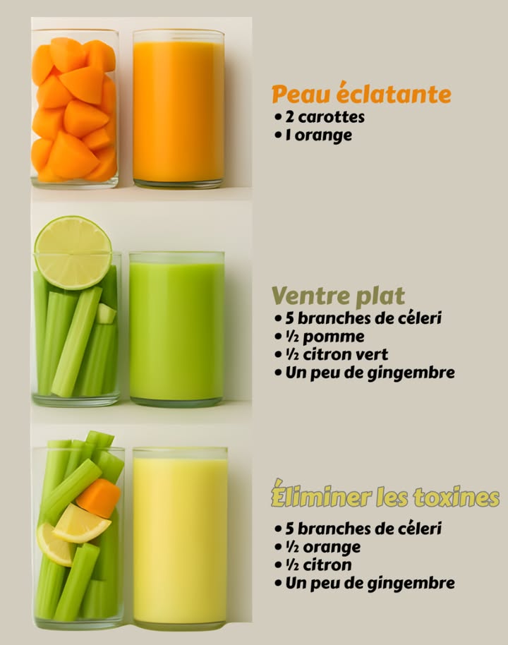 3 recettes de jus frais pour une peau éclatante, un ventre plat et une meilleure digestion