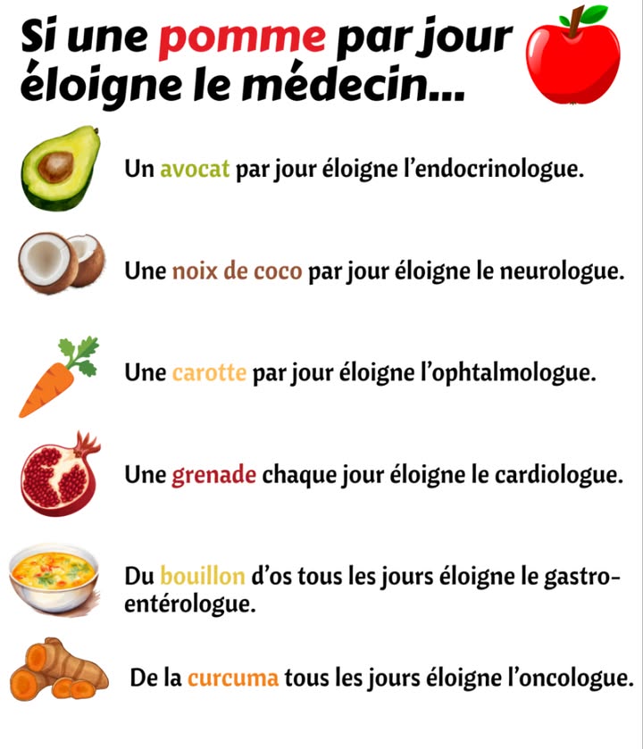 Si une pomme par jour éloigne le médecin
