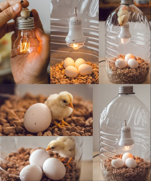 讀 Construire une couveuse dœufs maison avec une simple bouteille deau 

藺 Matériel essentiel
 Bouteille en plastique de 5 L ou plus
 Ampoules chauffantes ou petites lampes
 Thermomètre  hygromètre
 Carton dœufs ou mousse stabilisante
 Ciseaux, cutter ou perceuse

 Étapes simples à suivre

1 Préparer la bouteille
Nettoie-la soigneusement, puis découpe une ouverture latérale pour créer une porte daccès.

2 Installer la chaleur
Fixe les lampes sur le dessus ou les côtés pour chauffer uniformément à 37,5 C.

3 Stabiliser les œufs
Place un support en mousse ou un carton dœufs à lintérieur pour éviter quils roulent.

4 Contrôler température et humidité
Utilise le thermomètre et lhygromètre pour rester entre 4555 % dhumidité, et monte à 6575 % les 3 derniers jours.

5 Assurer la ventilation
Perce de petits trous pour garantir un bon flux dair sans dessécher lenvironnement.

6 Tourner les œufs
Effectue trois rotations quotidiennes pour un développement harmonieux.

 Sécurité avant tout
Contrôle régulier de la chaleur, et couveuse placée hors de portée des enfants et des animaux.

 Une méthode simple et économique pour découvrir la magie de léclosion chez soi.