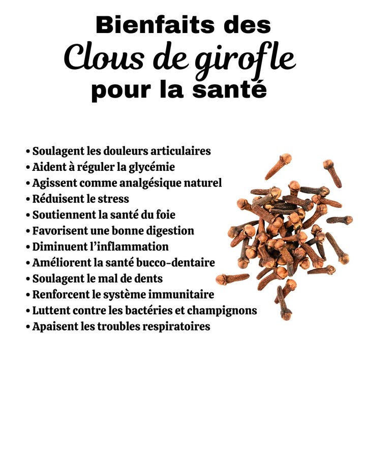 Bienfaits des clous de girofle pour la santé