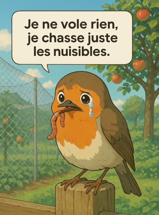 Les rouges-gorges, des alliés précieux pour un jardinage écologique et des auxiliaires naturels du potager. 列