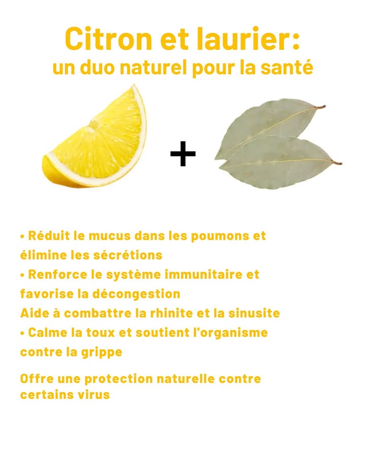 Citron et laurier : un duo naturel bénéfique pour votre santé. Un remède apaisant et entièrement naturel.