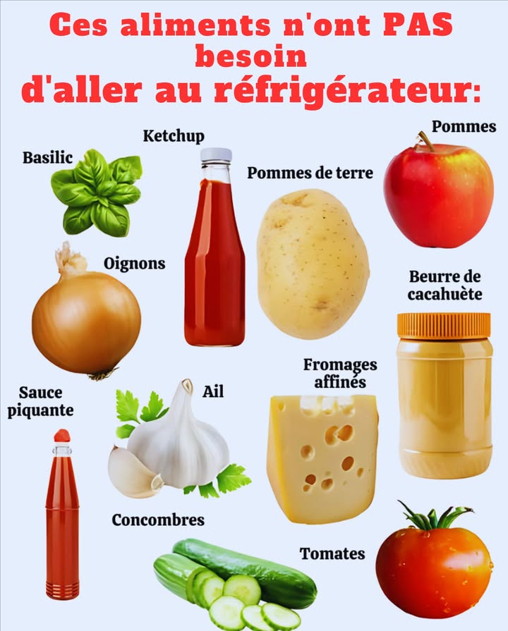 Ces aliments ne nécessitent pas de réfrigération. 參
