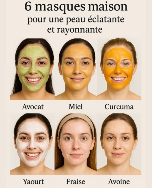 6 masques maison pour une peau éclatante et rayonnante