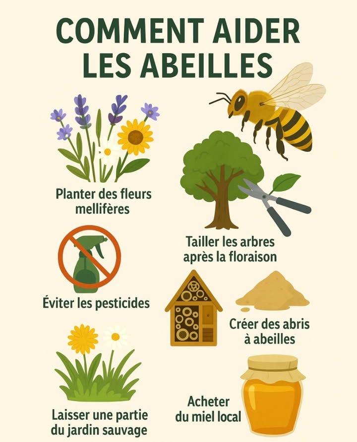 Et si vous faisiez un geste pour les abeilles ?
Ces petites travailleuses assurent une grande partie de la pollinisation et donc de notre alimentation !

Mais leur survie est menacée. Pesticides, manque de fleurs, urbanisation : elles ont besoin de vous