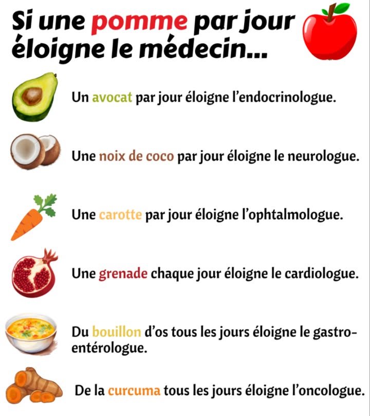 Si une pomme par jour éloigne le médecin
