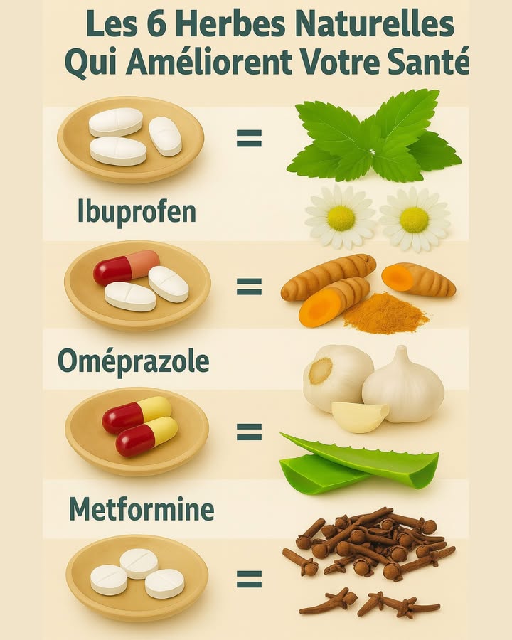 6 Plantes Médecines Qui Imitent les Médicaments Courants Naturellement ! 
 Le n3 va vous surprendre Lien en commentaire
