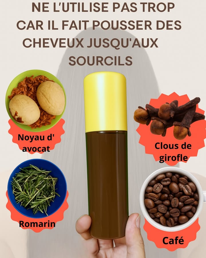 Traitement Maison Anti-Chute : Romarin, Café, Avocat et Girofle pour Stimuler la Pousse et Fortifier les Cheveux  lien en commentaire !