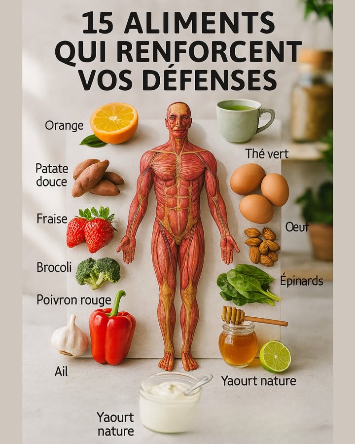 15 aliments puissants pour renforcer vos défenses naturelles et booster votre immunité !