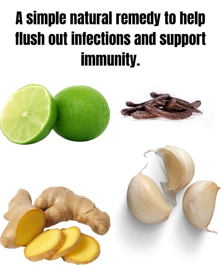 Natural Infection Cleanser 

A simple natural remedy to help flush out infections and support immunity.

1 Wash all ingredients 識
2 Slice ginger, garlic, and lime 
3 Break Aidan fruit & Negro pepper 
4 Add everything to a pot  men: add turmeric
5 Pour 1.5 L water, boil 20 min 
6 Cool slightly, sieve 
7 Drink  glass morning & night for 5 days 

 Avoid if pregnant or breastfeeding. Seek medical care if symptoms persist.

Stay healthy and let nature do the work