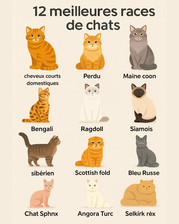 12 Races de Chats Qui Cachent Une Histoire Fascinante et Une Élégance Unique