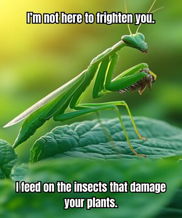 聯 Praying Mantis: Natural Garden Protector 聯

1 Acts as a predator for common pests, reducing the need for chemical pesticides.

2 Helps maintain balance in the garden ecosystem by controlling insect populations.

3 Supports plant health and growth by keeping harmful bugs away.

4 Encourages a more sustainable and natural gardening practice.

5 Works quietly in the background, allowing you to enjoy stronger and healthier plants.