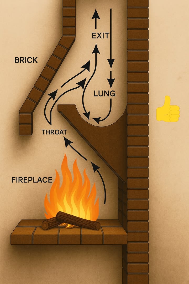 Understanding Your Fireplace Step by Step 

A fireplace may look simple, but inside it hides a smart design that keeps your home warm and smoke-free. Heres how its parts work together:

1 Firebox  This is where the magic happens, the main zone where wood burns and heat is created.

2 Throat  A narrow passage that directs hot gases upward so they dont escape into your room.

3 Smoke chamber  Often called the lungs, it expands airflow and helps control smoke, stopping it from backing up.

4 Flue  The tall vertical shaft that safely carries smoke and gases outside your home.

5 Firebrick  These heat-resistant bricks store warmth and protect the fireplace walls from damage.

 When all these elements work in harmony, your fireplace becomes not only cozy but also efficient and safe. Next time you light a fire, youll know the hidden teamwork behind those warm flames!