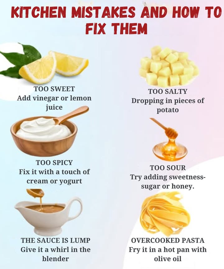KITCHEN MISTAKES and how to solve them
